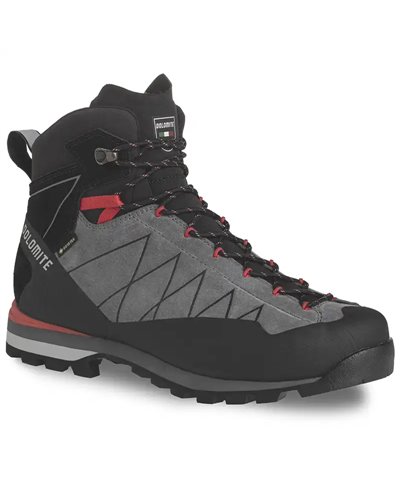 Dolomite Crodarossa HI GTX Gore-Tex 2.0 Men's Hiking/Approach Boots, Gunmetal Grey/Fiery Red