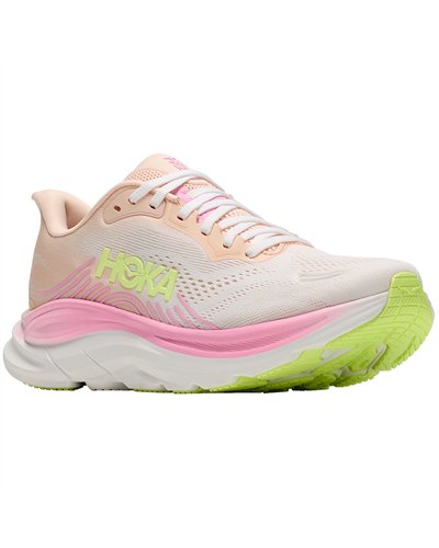 Hoka Clifton 11 Women's Running Shoes, Tangerine Glow/White