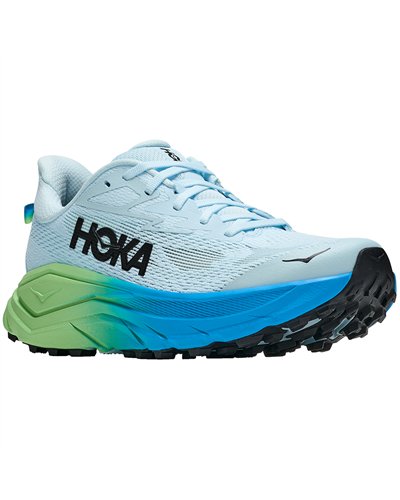 Hoka Challenger 8 Scarpe Trail Running Donna, Glimmering Blue/Tart Apple