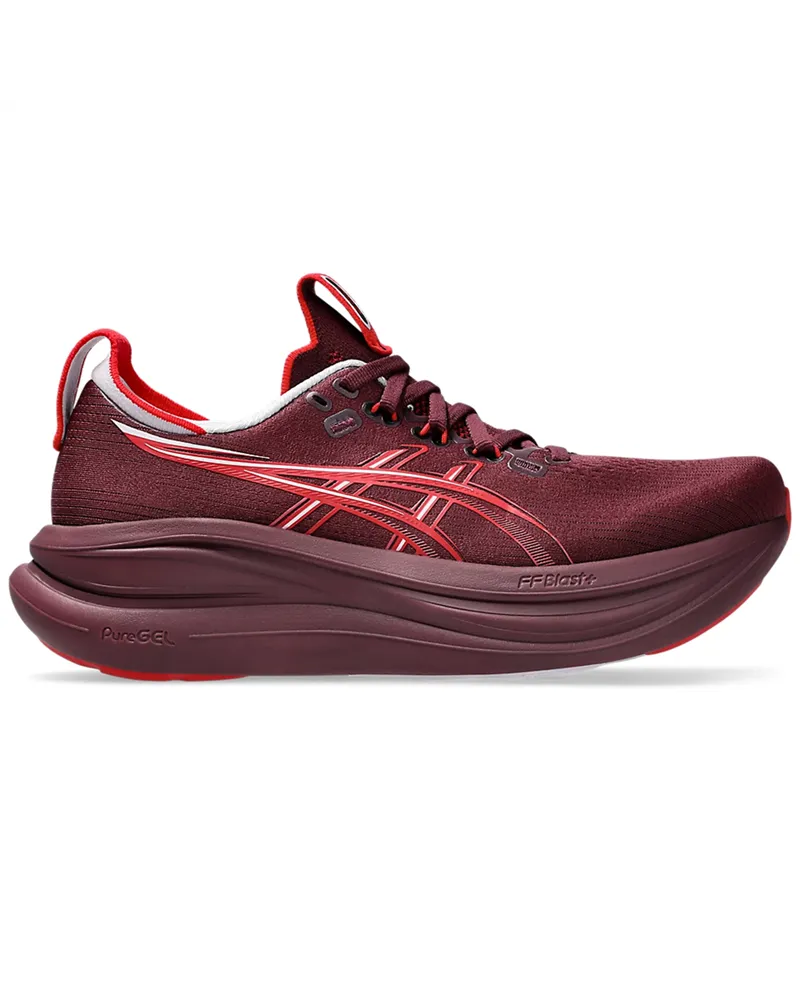 Asics Gel-Nimbus 28 Scarpe Running Donna, Beniimo Purple/Speed Red