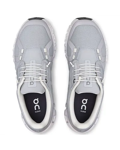 On Cloud 6 Women's Running Shoes, Glacier/White