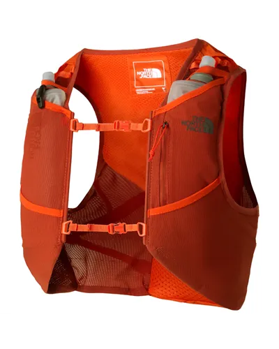 The North Face Sunriser 8 Hydration Running Vest, Lava Red/Iron Clay (2 500 ml Soft Flask Included)