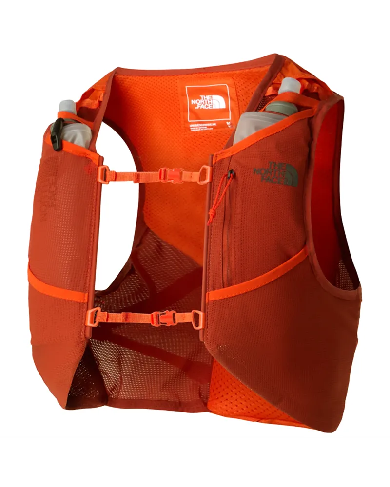 The North Face Sunriser 8 Hydration Running Vest, Lava Red/Iron Clay (2 500 ml Soft Flask Included)