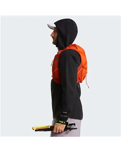 The North Face Sunriser 8 Gilet Idrico Running, Lava Red/Iron Clay (2 Soft Flask da 500 ml Incluse)