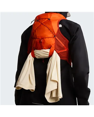 The North Face Sunriser 8 Gilet Idrico Running, Lava Red/Iron Clay (2 Soft Flask da 500 ml Incluse)