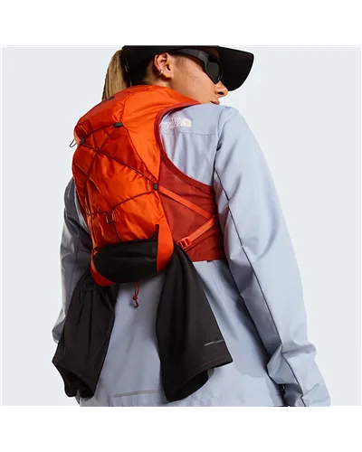 The North Face Sunriser 8 Gilet Idrico Running, Lava Red/Iron Clay (2 Soft Flask da 500 ml Incluse)