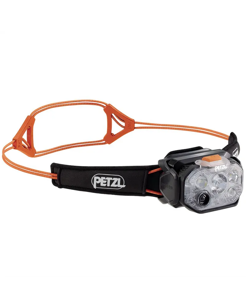 Petzl Headlamp Swift RL, Black/Orange