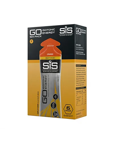 SIS GO Isotonic Energy Gel Orange Flavour, 60ml (6 gels box)