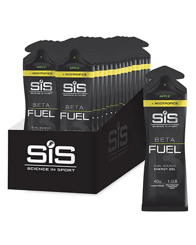 SIS Beta Fuel Gel Energetico con Nootropici Gusto Mela, Box 30 pz da 60ml