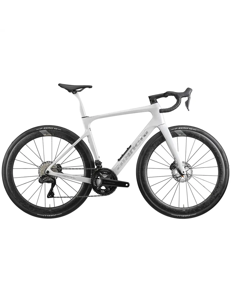 Bianchi Infinito Pro Shimano Ultegra Di2 12v Powermeter, 8C Metallic White/Chrome Full Glossy MY26