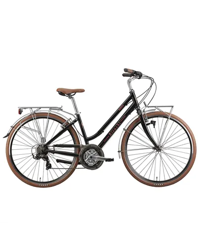 Bianchi Rubino Deluxe Lady Shimano Tourney 7sp, 4Y Black Full Glossy MY25