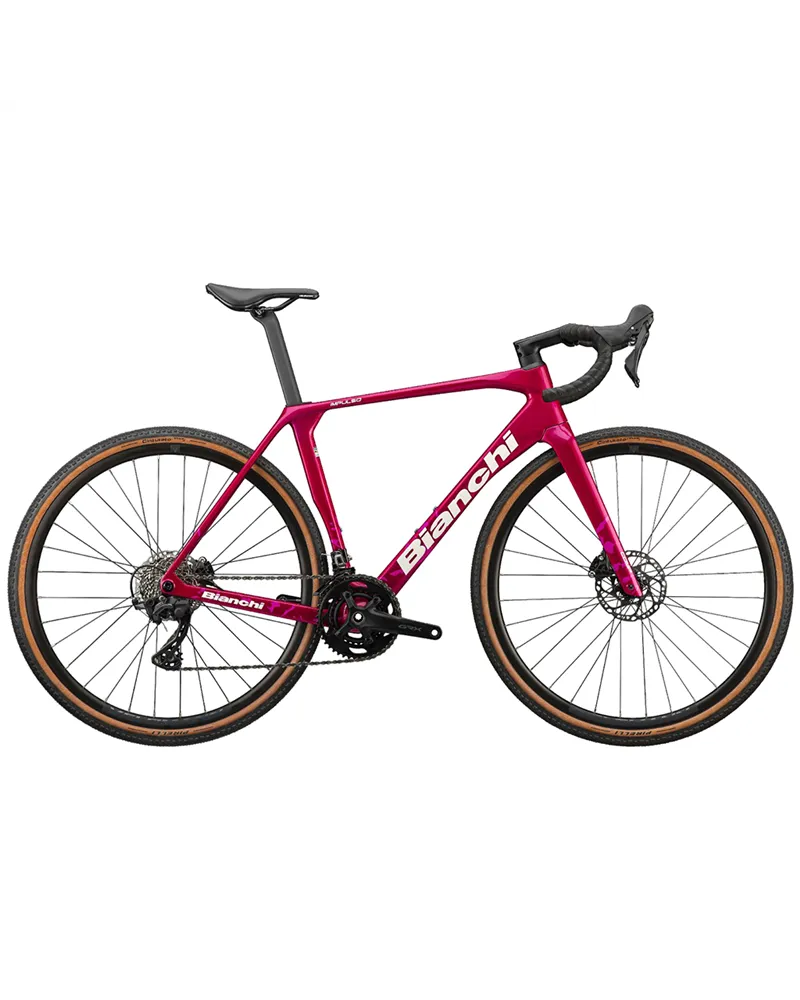 Bianchi Impulso Comp Shimano GRX 12v, GJ Ruby Red Camo/Off White Full Glossy MY25