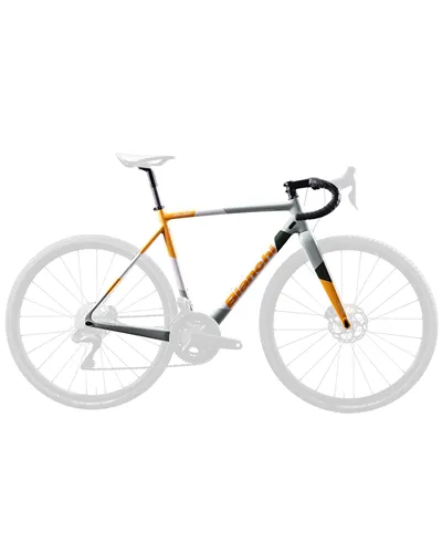Bianchi Frameset Zolder Pro, YE Tangerine Orange/White-Desert Green Matt MY25