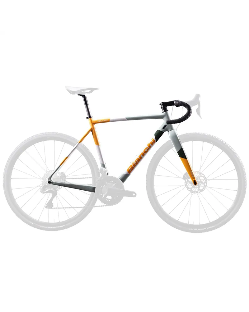 Bianchi Kit Telaio Zolder Pro, YE Tangerine Orange/White-Desert Green Matt MY25